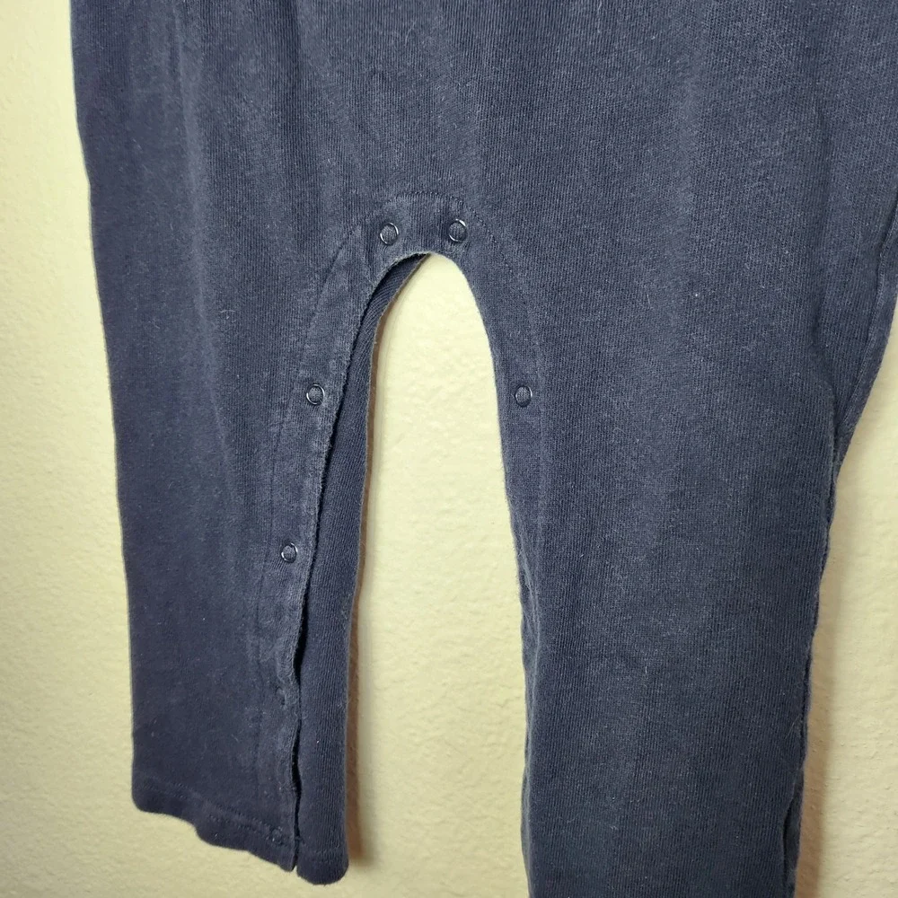 Vintage 90s Oshkosh Football one piece button snap suit‎ 36 months 3T Navy Blue
